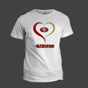 NFL heart favorite NFL foot ball Team sport tshirt your favorite team